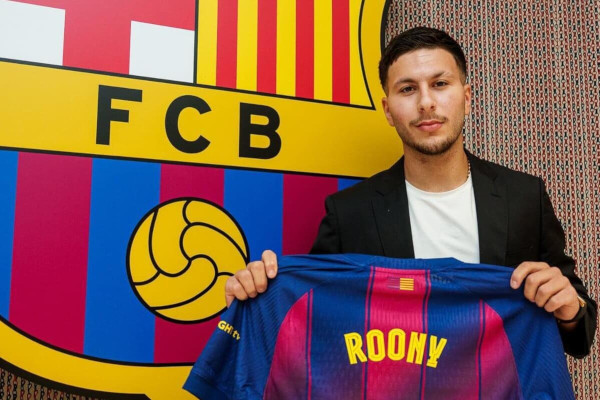 Obraz Roony Bardghji'ego, piłkarza barcelony.